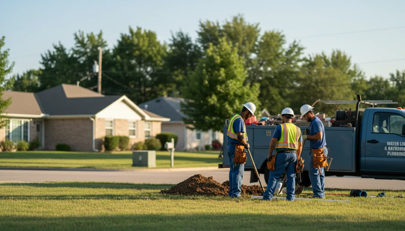 Residential water line and bathroom plumbing service in Fitzpatrick, AL
